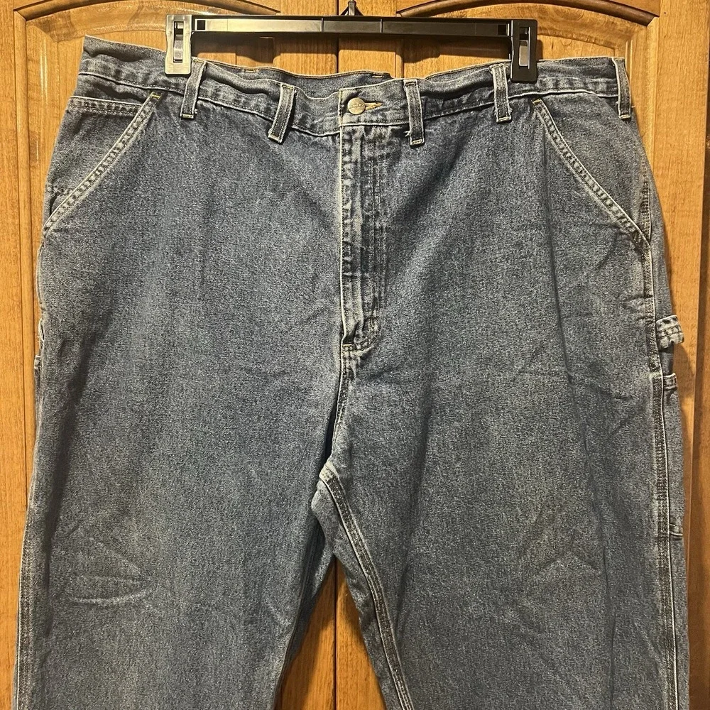 Carhartt Jeans Mens 44x32 Original Fit Carpenter‎ Baggy Medium Wash Denim Blue